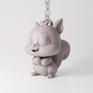 Ekorre nyckelring nyckelring STL-fil - 3D-utskrift berlockhänge