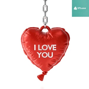 Heart Balloon 3D printing file - I love you STL keyring - Romantic keychain gift