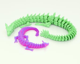 Articulated Crystal Dragon: Flexi 3D Print STL File