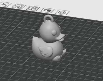 Cute Duck Keychain 3D Print File (STL)