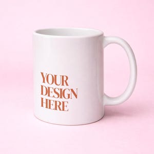 White Mug Mockup | Soft Pink Studio | PSD & JPG (Digital Download)