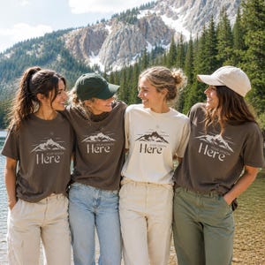 Camp Bachelorette Comfort Colors 1717 Ivory and Espresso Shirt PSD + JPG | Lake Weekend Girls Trip Mockup (Digital Download)