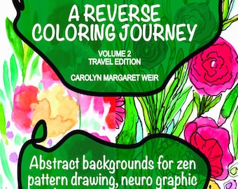 Lines of Imagination - Digital Download Pages for Reverse Coloring and Collage Papers - 27 images