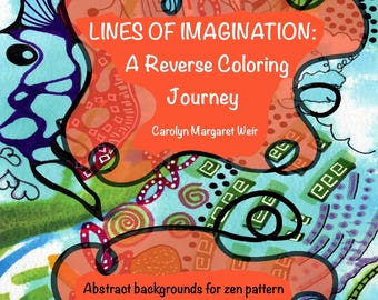 Reverse Coloring Book: Abstract Backgrounds for Relaxation