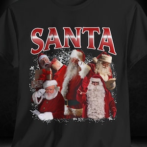 Santa T-Shirt, Christmas Funny Multiple Santas Tee, Holiday Xmas Gift, Festive Winter Graphic Shirt, Ugly Christmas Party Top