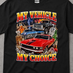 Funny Meme T Shirt Vintage Car Graphic Unhinged Humor Tee Gen Z Gift Birthday Present for Friends Party Shirt