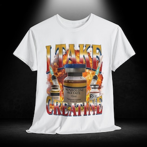 I Take Creatine Unisex Tee, Funny Gym Meme Tshirt, Steroid Out of Pocket, Workout Shirt, Fitness Apparel, Exercise Top, Bodybuilding