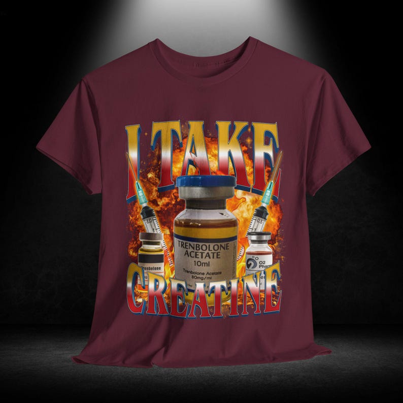I Take Creatine Unisex Tee, Funny Gym Meme Tshirt, Steroid Out of Pocket, Workout Shirt, Fitness Apparel, Exercise Top, Bodybuilding