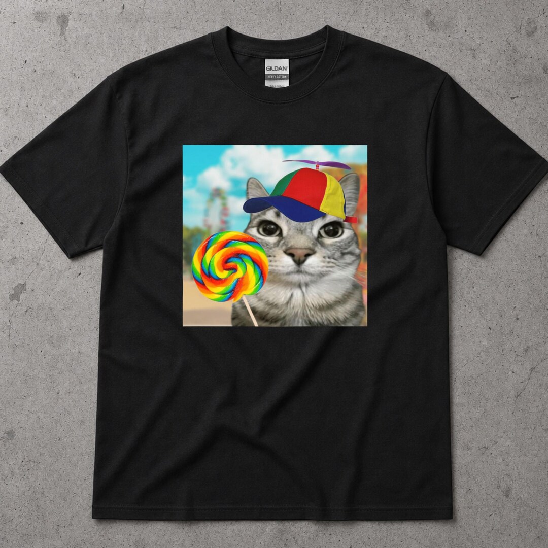 Happy Cat Dreamcore T-shirt, Funny Cats Shirt, Brainrot Meme Tee, Silly ...