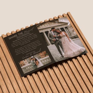 Gefaltetes druckbares Hochzeitsprogramm Canva Template, Newlywed Times Hochzeitsprogramm, Infografik Zeremonienplan