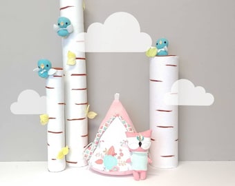 TEEPEE OWL - Speels kussen met uil, pluche, speelgoed, kinderkamer, decor, cadeau