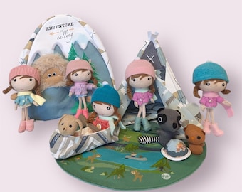 ADVENTURE BACKPACK - Travel Camping Playset with Pocket Studio Doll and Woodlands Friends