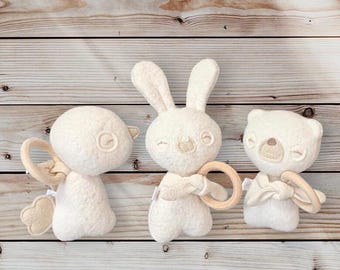 SONAGLIO PER LA DENTIZIONE - Peluche biologico per cuccioli