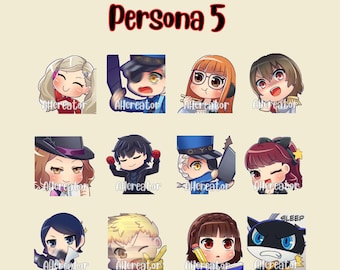 12 Animated Twitch Emote » ''Persona 5'' » Emotes for Twitch | Anime Emotes, Funny Emotes, Cute Emotes, Meme Emotes | Instant Download