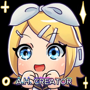 Animated Twitch Emote » &#39;&#39;Rin Jump&#39;&#39; » Emotes for Twitch | Vocaloid Emotes, Funny Emotes, Jumping Emotes, Anime Emotes | Instant Download