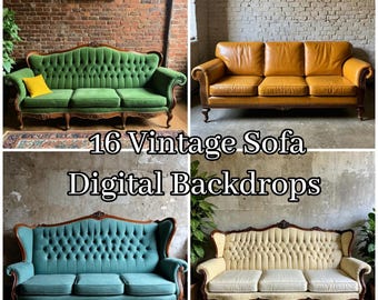 16 Vintage Sofa Digital Backdrops