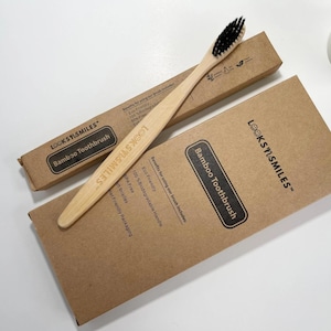3-PACK Bamboo Charcoal Toothbrush for sensitive teeth and gums
