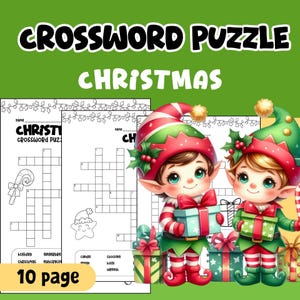 1st Grade Christmas Crossword Puzzle Game
