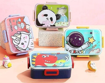 Lunch Box With Compartments for Kids - Girls and Boys Bento Lunchbox, School Lunch, Leakproof Children's Food Box, Snack Boxes