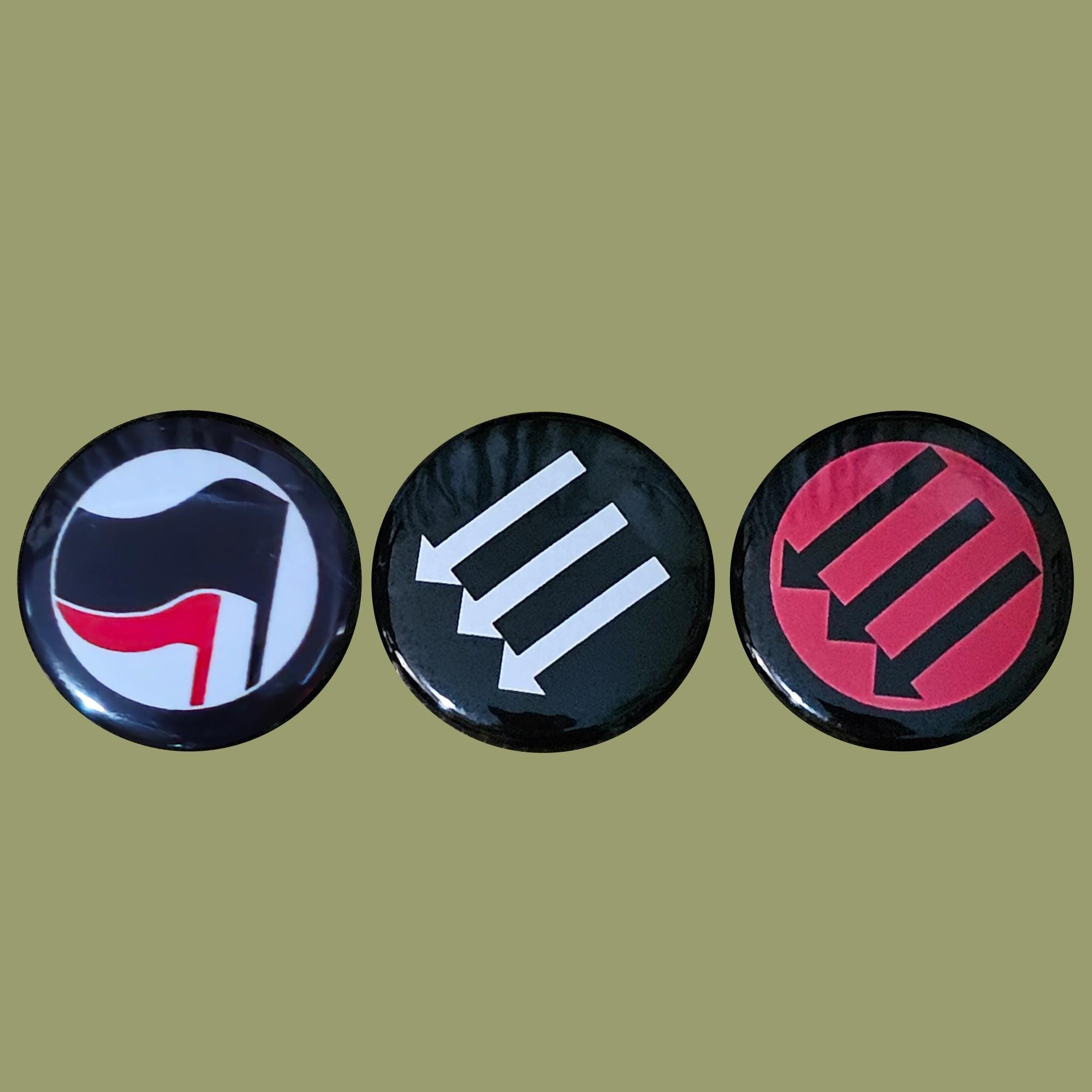 Antifa 1 Inch or 1.25 inch Pinback Button, Keychain, Magnet