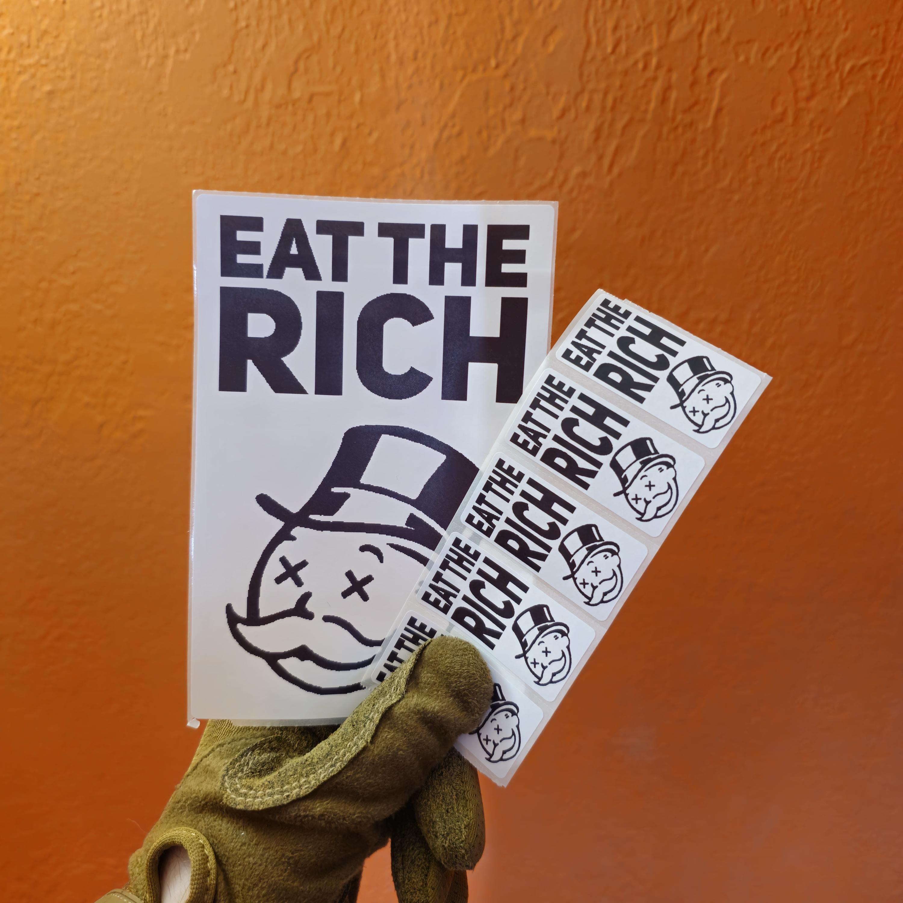 Commander Richer Slap Eat the Rich Monopoly Guy Thermal Slap Sticker 2x1 Mini or 4x6 Large - Etsy