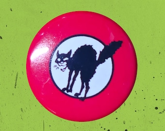 Anarchist Black Sabo Cat 1 Inch or 1.25 Inch Pinback Button