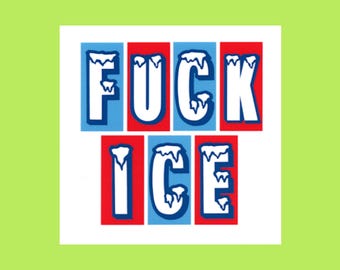 F ICE 4 Inch Sticker Vinyl