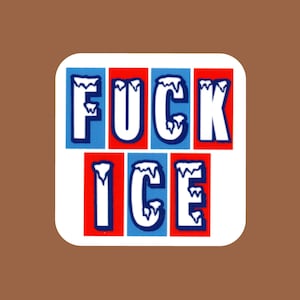 F ICE 2 Inch Sticker Vinyl