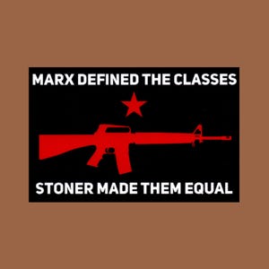 Marx Defined the Classes Stoner Made Them Equal 3 Inch Sticker Vinyl