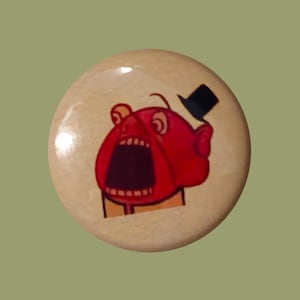 Porky the Capitalist Scream 1 Inch or 1.25 Inch Pinback Button, Keychain, Magnet