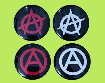 Anarchist A 1 Inch or 1.25 Inch Pinback Button