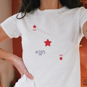 You Look Like the Fourth of July-T-shirt, speelkaart-T-shirt, trendy 4th of July-T-shirt, Fourth of July-T-shirt, Fourth of July jaren 90 baby-T-shirt