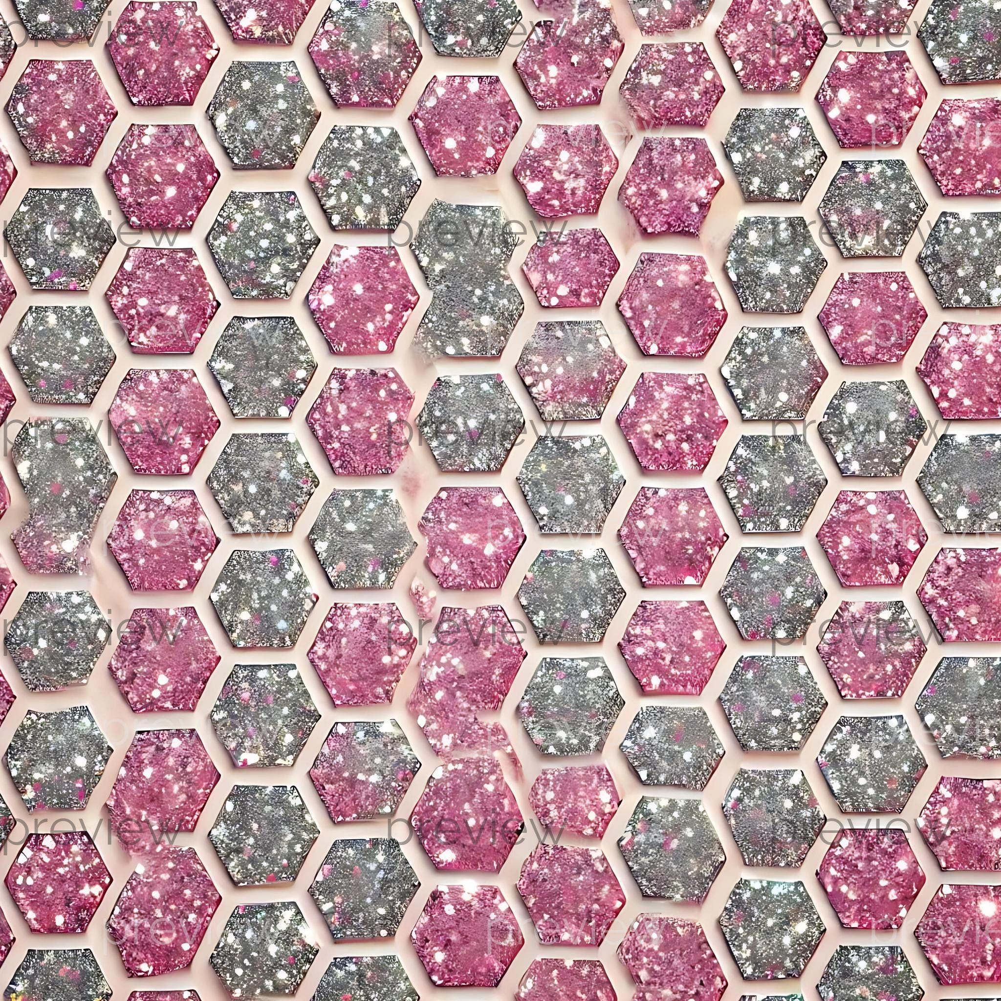 Pink Holographic Glitter Digital Paper, Volume 1, Printable, Scrapbook ...