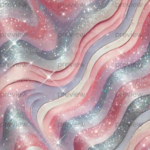 Pink Holographic Glitter Digital Paper, Volume 1, Printable, Scrapbook ...