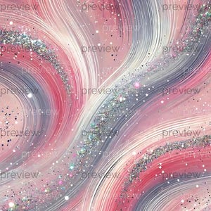 Pink Holographic Glitter Digital Paper, Volume 1, Printable, Scrapbook ...