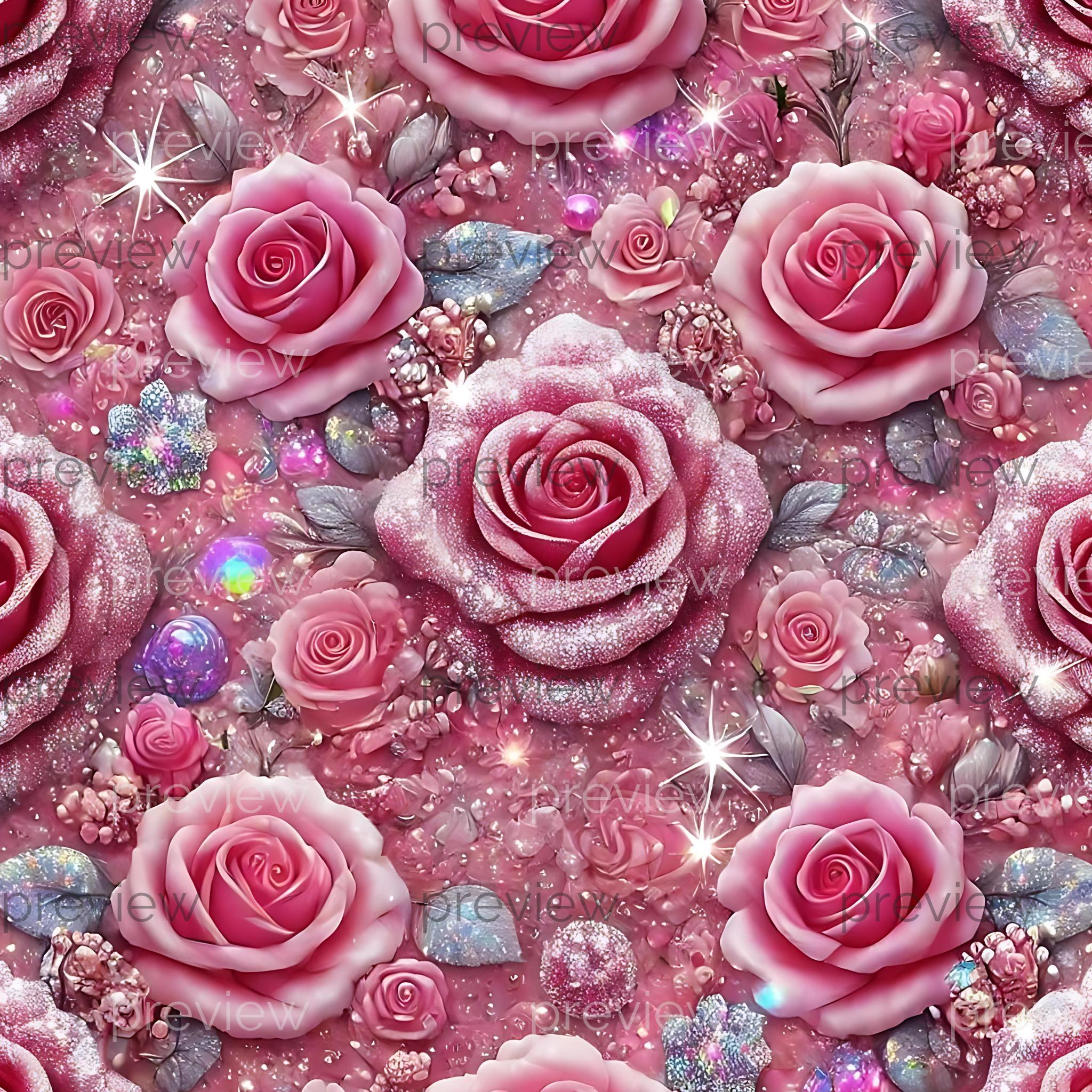 Pink Holographic Glitter Digital Paper, Volume 1, Printable, Scrapbook ...