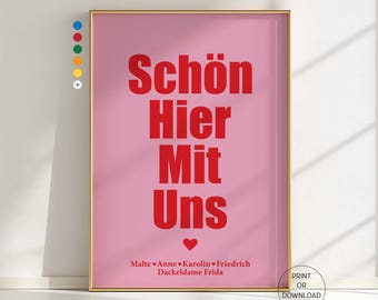 Family Poster with Names | Custom Name Print | Gift For Parents or Housewarming