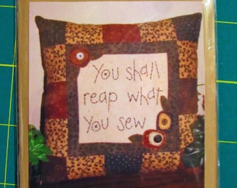 Sewer's Pillow Pattern by Heartfelt Finds Reap What You Sew