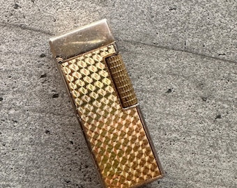 Винтажная зажигалка-бутан PANTHER GUY GOLD с боковым колесом и тональным рычагом