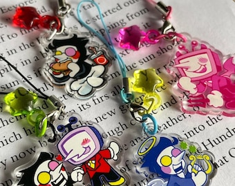 DELTARUNE: Big Shots | 3 cm 1,18"Telefon Anhänger | Fan Merch Videospiel süß Geschenk Retro RPG Queer Versand Mini Kawaii
