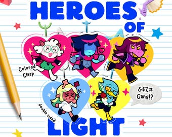 DELTARUNE: Helden des Lichts Kris Ralsei Susie Berdly Noelle | 5 cm 2" Acryl Anhänger | Fan Merch Videospiel niedlich Geschenk Retro RPG Indie Party