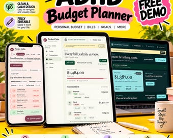 ADHD Budget Planner App | Paycheck Budget, Bill Tracker, Expense, Debt & Savings Tracker | ADHD Friendly Browser Money Planner