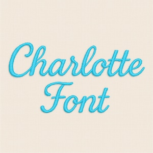 Charlotte Embroidery Font Set | 5 Sizes 1&quot;-3&quot; | BX PES DST | Machine Alphabet | Machine Embroidery | Instant Download | Letters Designs