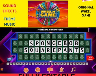 Editable Wheel Game | Ultimate Wheel Game | Interactive Game Night | Perfect for Adults - Kids | Customizable Game | Party Night