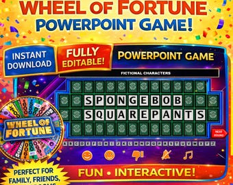 Editable Wheel Game | Ultimate Wheel Game | Interactive Game Night | Perfect for Adults - Kids | Customizable Game | Party Night