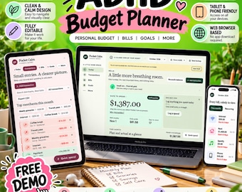ADHD Budget Planner App | Paycheck Budget, Bill Tracker, Expense, Debt & Savings Tracker | ADHD Friendly Browser Money Planner