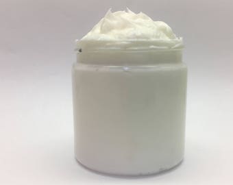 Vanilla Sandalwood Whipped Body Butter, Goat Milk, Shea and Cocoa Butter With Vitamin C, Handmade, Unisex, 4 fl oz Jar
