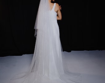 Glitter Wedding Veil Sparkling Veil with comb Glitter Bridal Veil Cathedral Veil Elbow Veil Fingertip Veil Bride Veil with sparkles