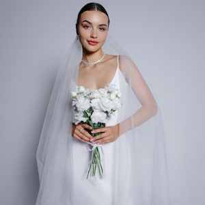 Wedding Veil | Double Tier Veil | Bridal Veil | Cathedral Veil | Fingertip Veil | Chapel Veil | Soft Wedding Veil