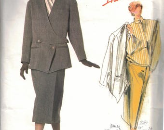 Patrón de costura de chaqueta, falda y top para mujer de Issey Miyake, Vogue 1782